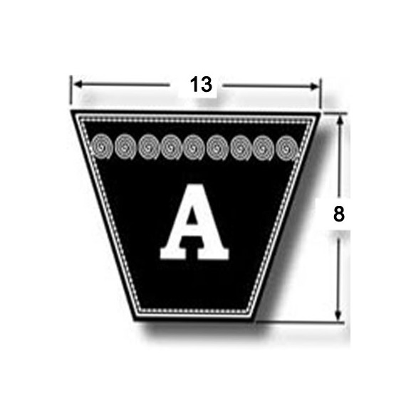 A45 13 x 8 x 1143 mm Internal - A section V Belt 